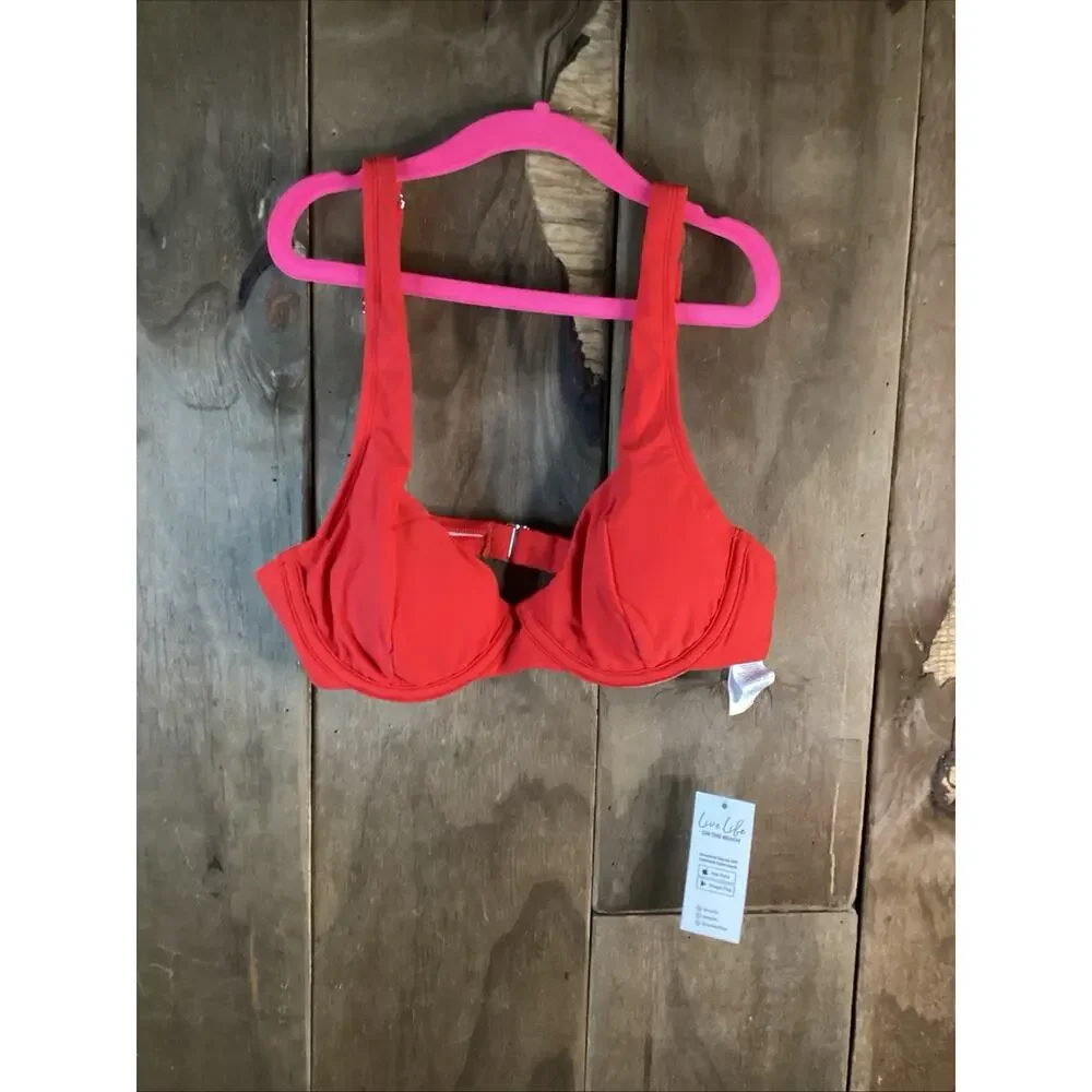 Cupshe Red Bikini Top Size Small